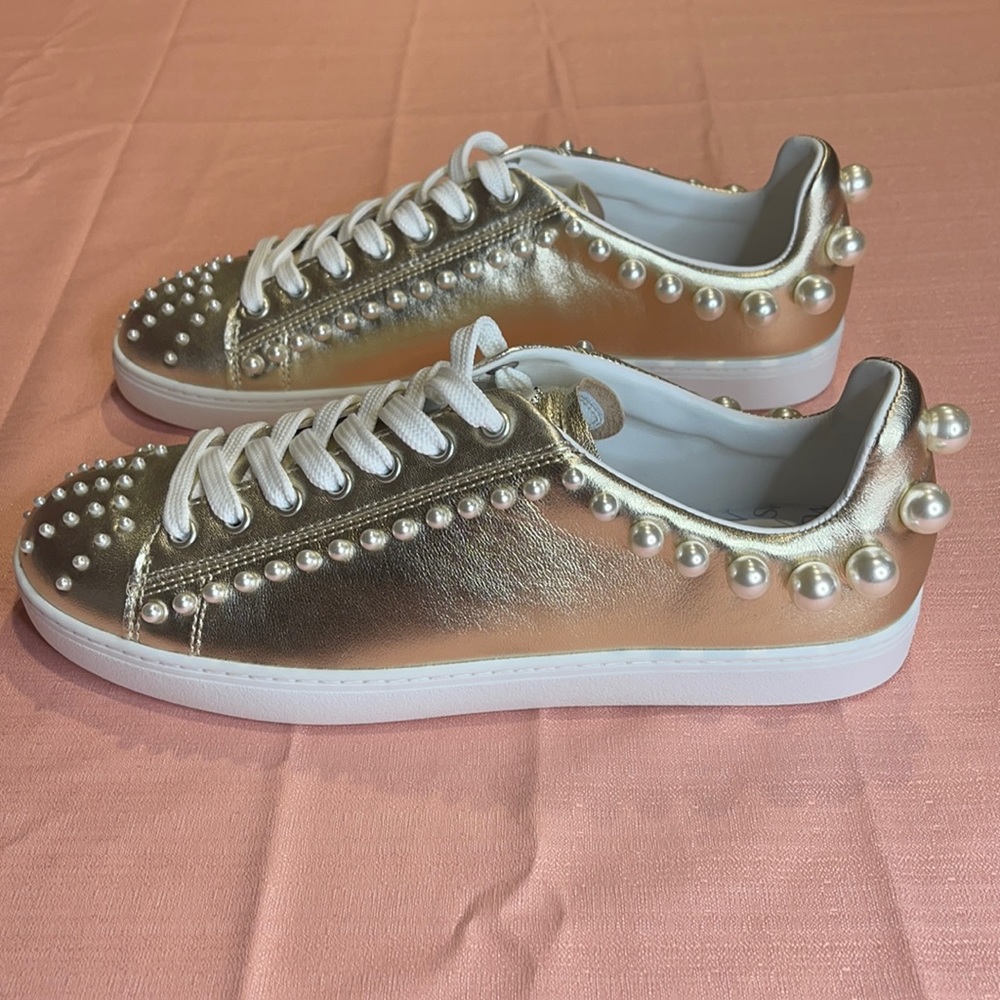 Stuart Weitzman embellished low top sneakers